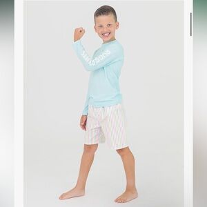 Pastel Striped Kids Swim Set